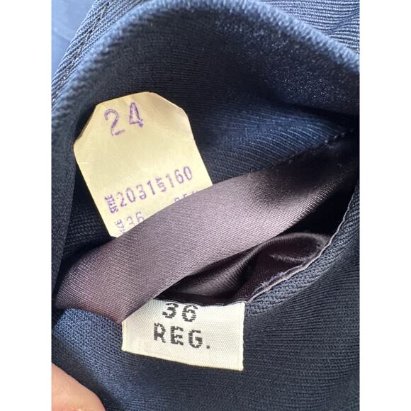 Vintage Anderson-Little Navy Wool Belted Overcoat removable fleece liner XS - Picture 12 of 14